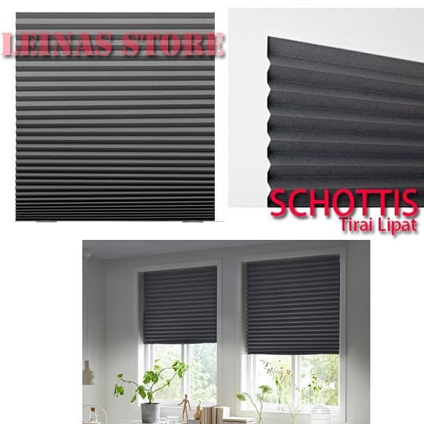 Terbaik Tirai Lipat Minimalis Langsung Tempel / Vertical Blind Abu Abu Tua Terbaik