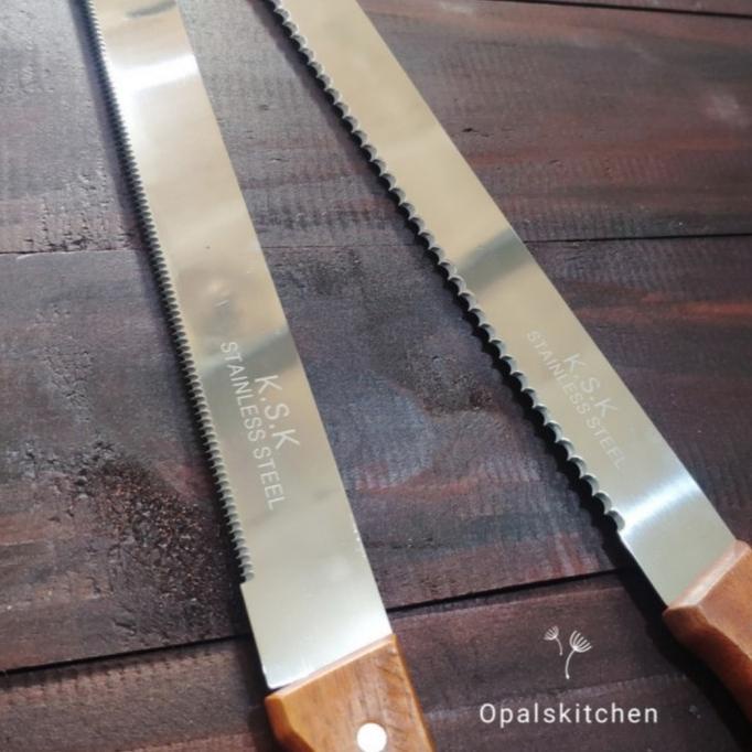 Terbaru 12 Inch Pisau Roti Cake Stainless Steel Panjang Wedding Knife