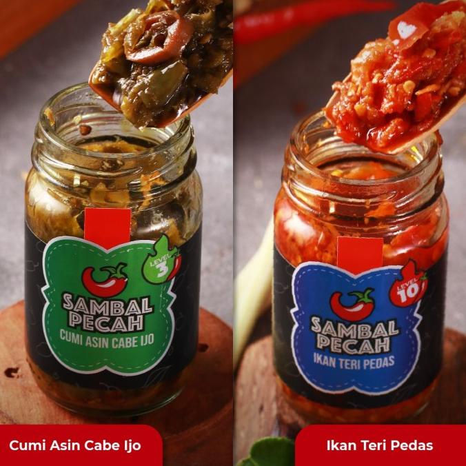 

Paket Dua Sambal Best Seller Cumi Asin Cabe Ijo dan Ikan Teri Pedas
