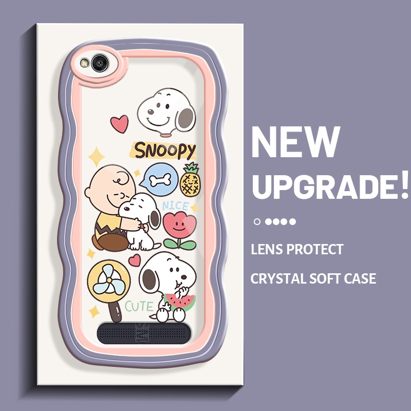 Casing Ponsel untuk Xiaomi Redmi 4X 5A 6A 5 Plus 6 7 Case Snoopy lucu kartun Casing telepon desain p
