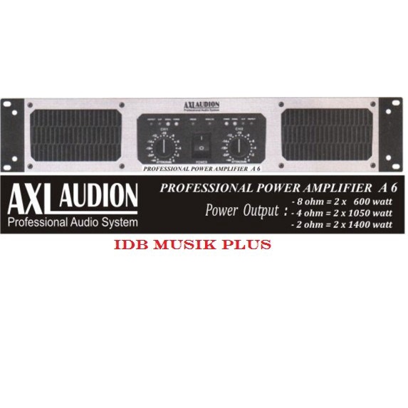 POWER AMPLI CLASS AB AXL AUDION A6 A 6 ORIGINAL AXL AUDION