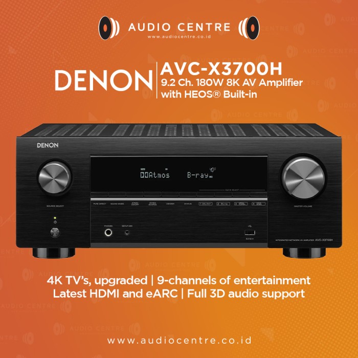 DENON AVC-X3700H AVC X3700H 9.2 CH AV RECEIVER 8K DOLBY ATMOS