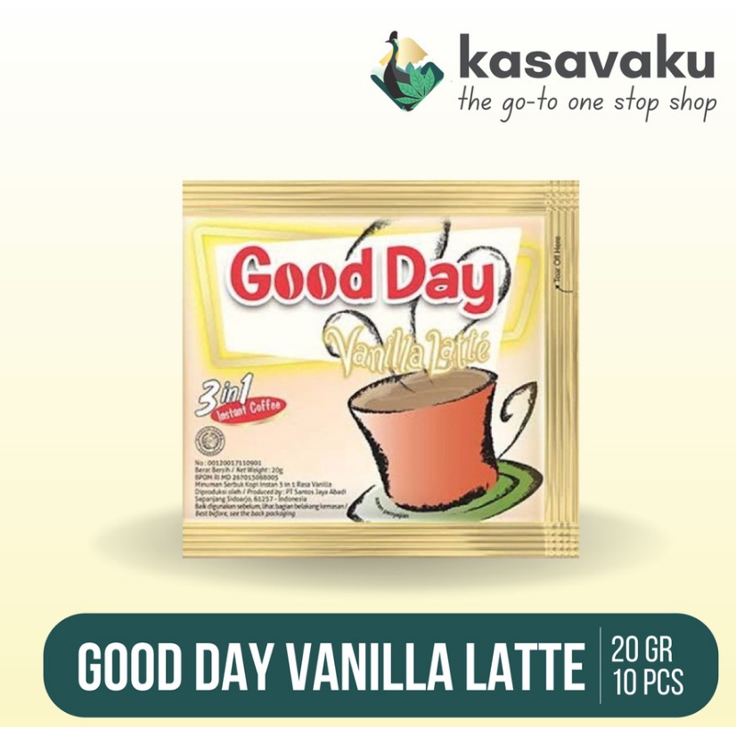 

Kopi Good Day Vanilla Latte 20g 1 Renceng Isi 10