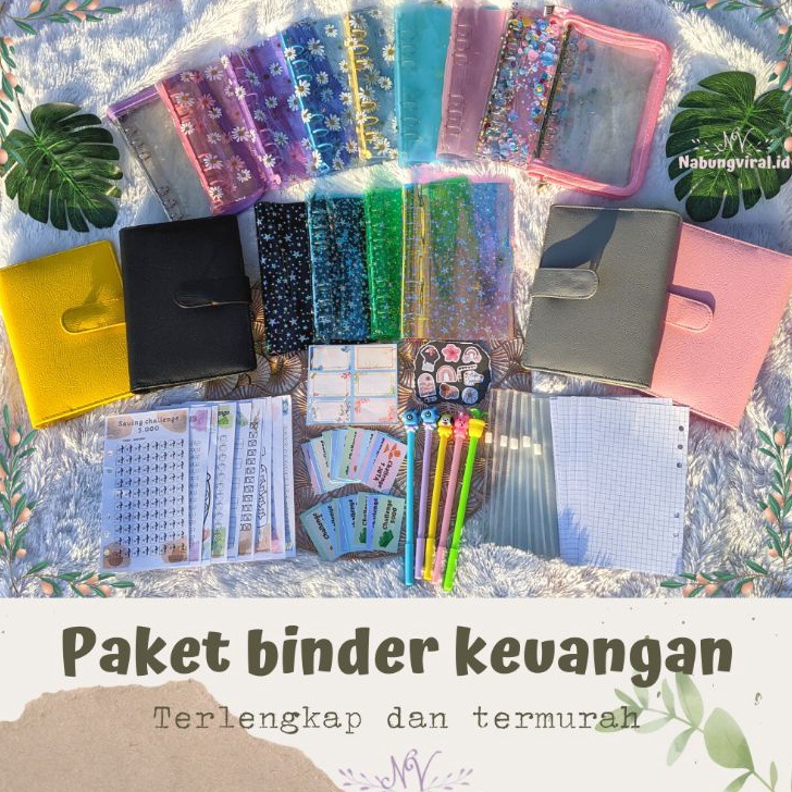 

➵Best↑ GGNVJ A6 BINDER KEUANGAN / MONEY BINDER / Paket binder sinking fund / binder A6 / binder sequin daisy hologram / ziplock / zipper pocket A93 ↔Paling Popular