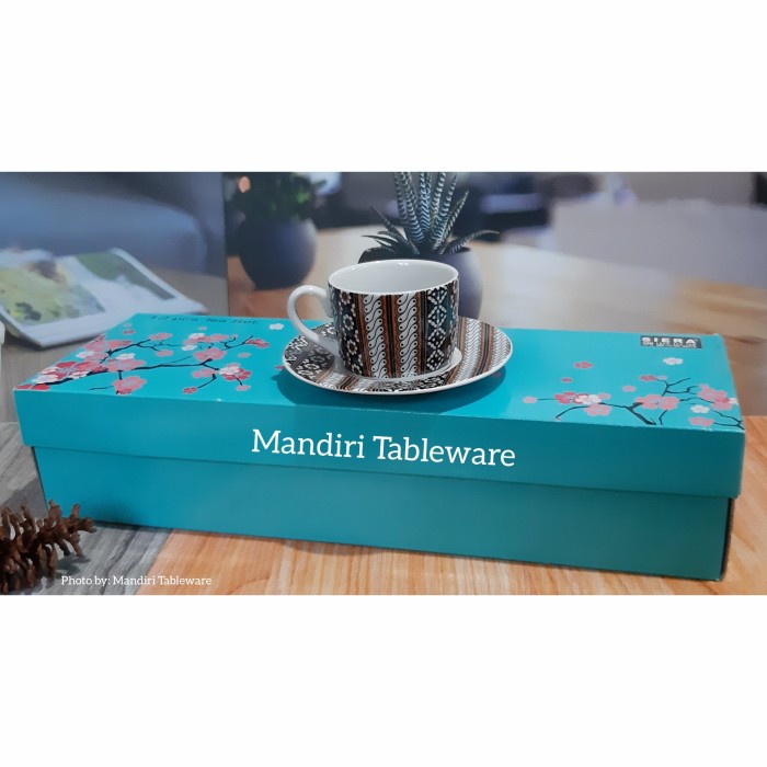 Cangkir Kerak Motif Batik Mondokan Coffee Set / Tea Set - Siera