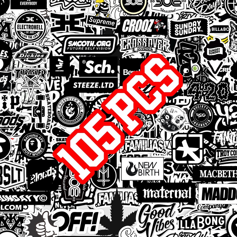 

➴Terkini KQFLI STIKER BRAND DISTRO MINI ISI 105 PCS TERMURAH BAHAN GRAFTAC STIKER RACING STIKER DECAL STIKER TUMBLER BUAT HP CASE PHONE MOTOR HELM KOPER LAPTOP DLL D71 Ready
