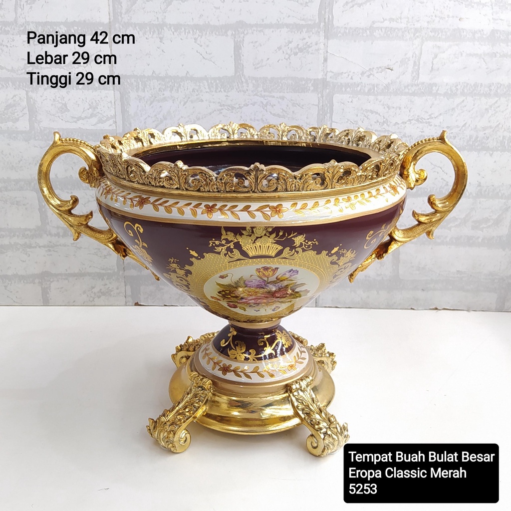 Vas Gondola Eropa Klasik 5253 Tinggi 29 cm Bahan Keramik  - GRATIS Packing Kayu - Pajangan Mewah Mem