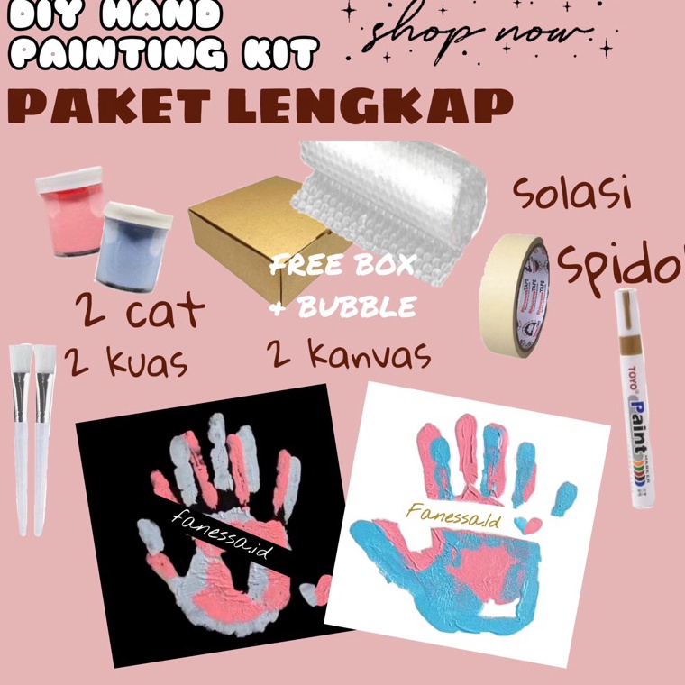 

Terlaris✣→ Q9A9J (freebox)DIY Hand Painting Kit | Set Kanvas Couple | kanvas cap tangan couple Y61 Paling Popular