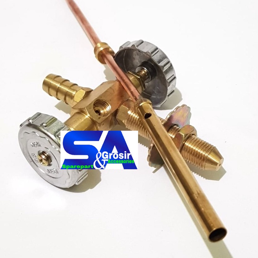 ↕AQo Mesin Tekanan Tinggi SINGLE Manual Kompor Gas/Jos-Kran Gas Valve ❄ ✭ ー