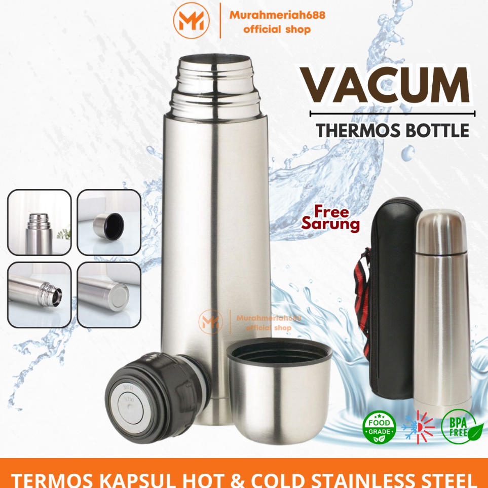 Tempat Minum Anak Paling Dicari TUPPERWARE ASLI ーMM - A059 - TERMOS KAPSUL STAINLESS STEEL FREE SARU