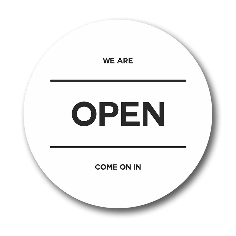 ➷ papan open close - SIGN OPEN CLOSE PUTIH 2 ❅ ✷