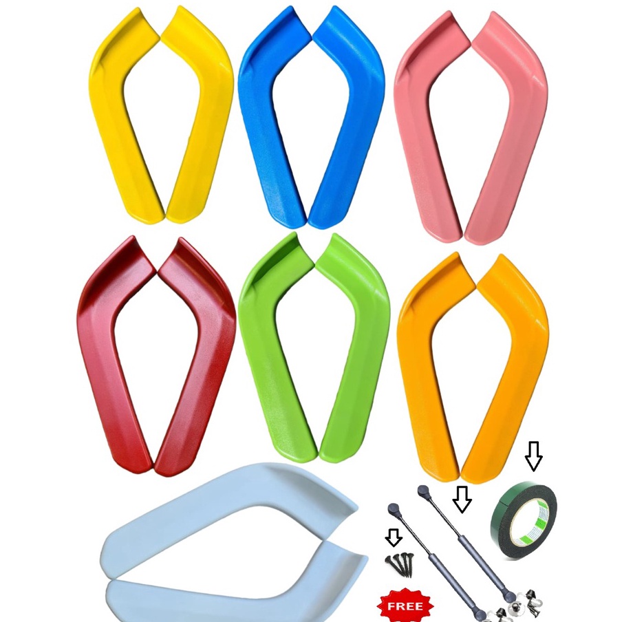 ★★★ MqC Winglet Lips Bumper Depan Universal Warna Berkualitas Winglet Mobil Depan Warna ⁂ ★★★★
