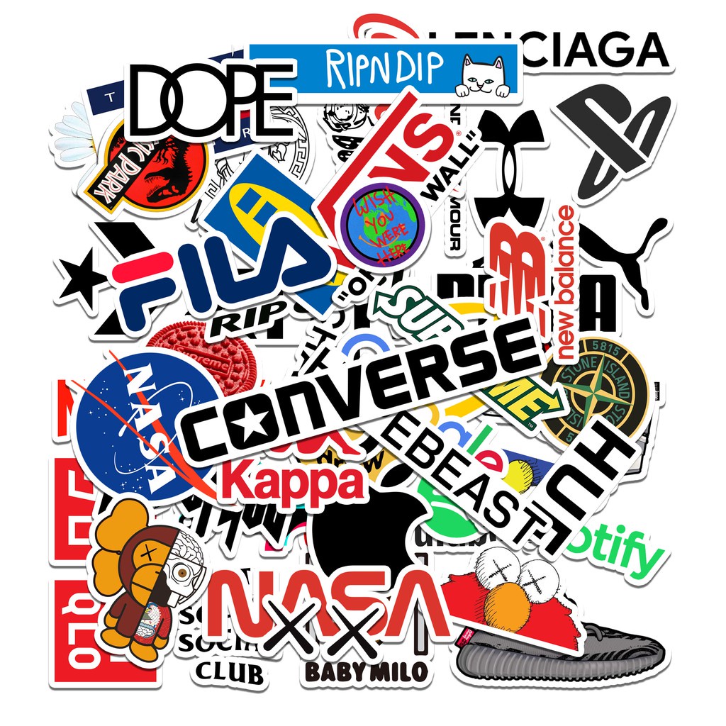 

VGZ 50 PCS STIKER LOGO HYPEBEAST GRAFFITI STICKER VINYL LAPTOP WATERPROOF DIY HP MOTOR HELM MOBIL