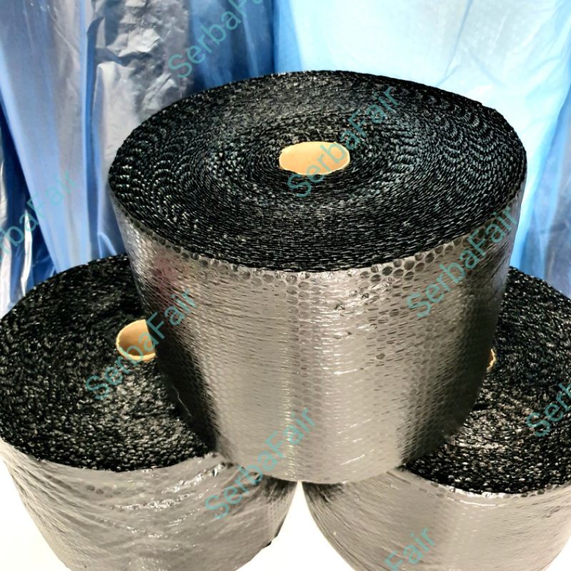 

NFR BUBBLE WRAP HITAM/BENING 30CMX50M EKONOMIS HEMAT BUBBLEWRAP BANDUNG VWS