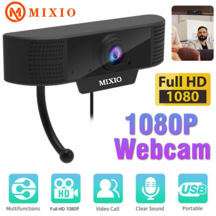 HRG DISKON MIXIO F10 PRO Full Hd Webcam 1080P With Microphone Web cam FULL HD