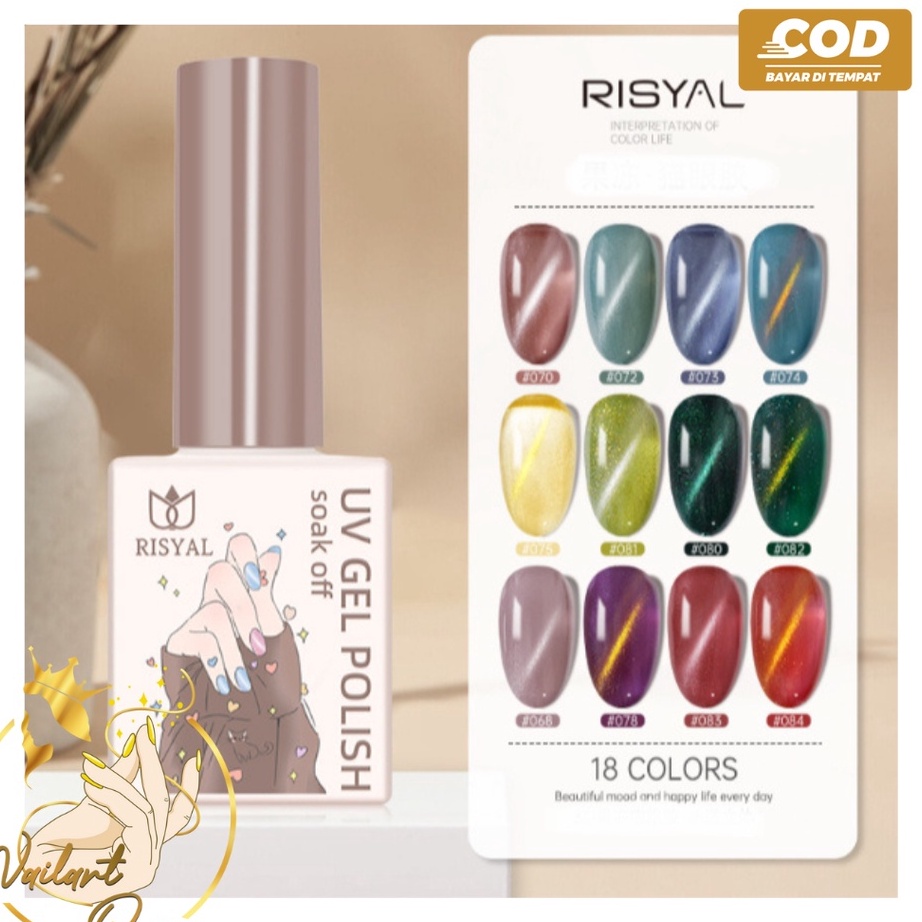 Diskon Kutek Gel Risyal Cat Eye Series UV Gel Kutek Risyal ☍✭✽