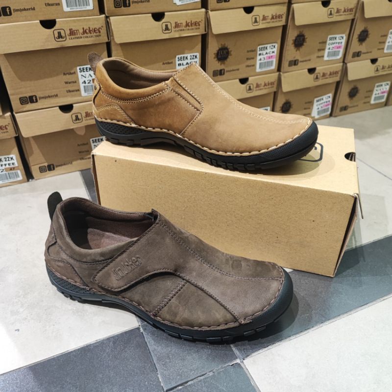 Sepatu Slip on kulit Jim joker Haper 71