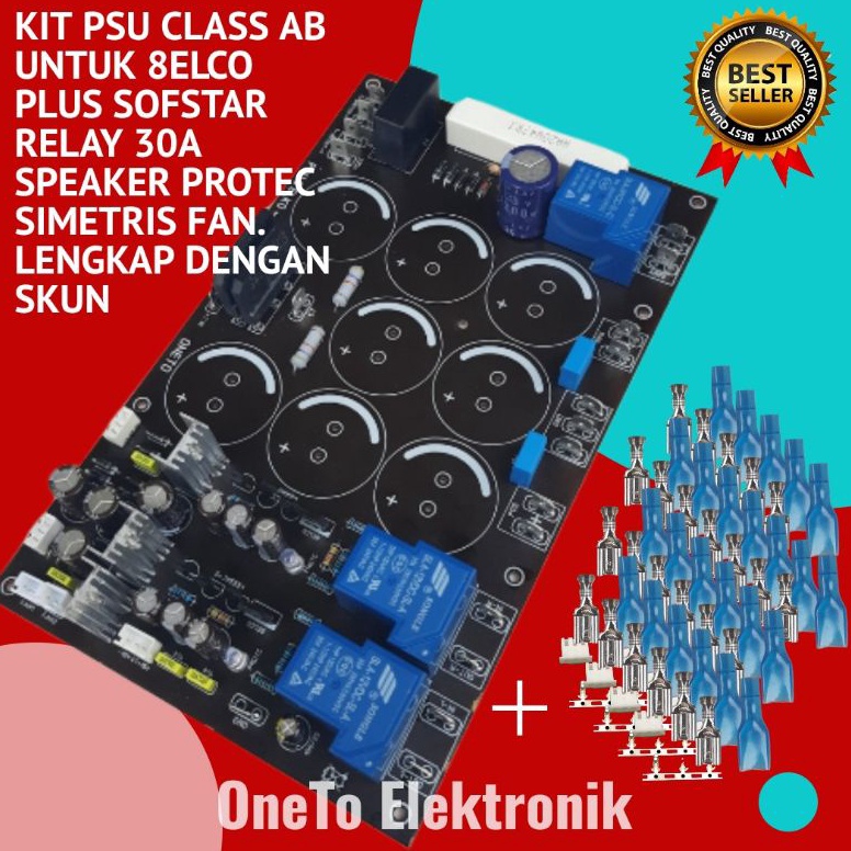 READY. Kit PSU 8Elco elko plus speaker protec dan sofstar simetris fan