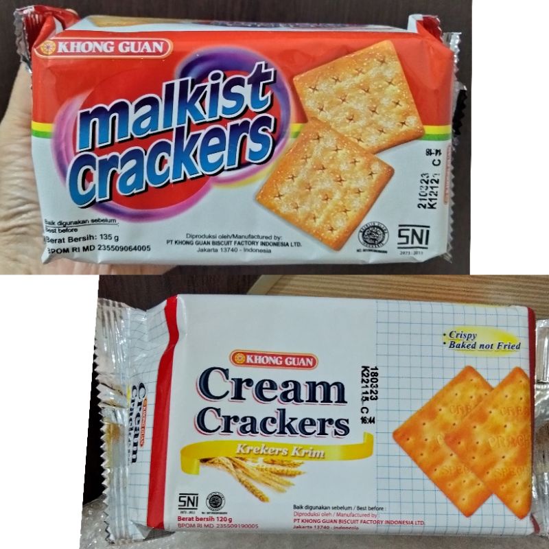 

Khong Guan Malkist Crackers / Khong Guan Cream Crackers / Biskuit Asin / Biskuit Manis / Roti Kebeng