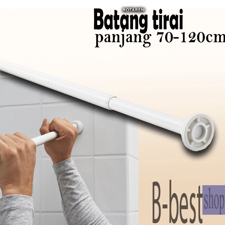 Baru Zlv Batang Rel Tirai Shower kamar Mandi 70-120cm / BATANG TIRAI SHOWER rel shower ✸ ⁎ ￣