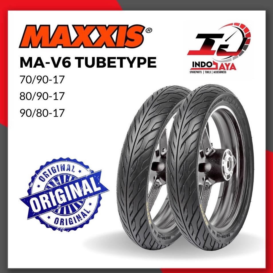 ➻YAn MAXXIS TUBETYPE MA-V6 / BAN MAXXIS (70/90-17 - 80/90-17 - 90/80-17 ) TUBE TYPE / BAN LUAR / BAN MOTOR BEBEK ❋ ➧