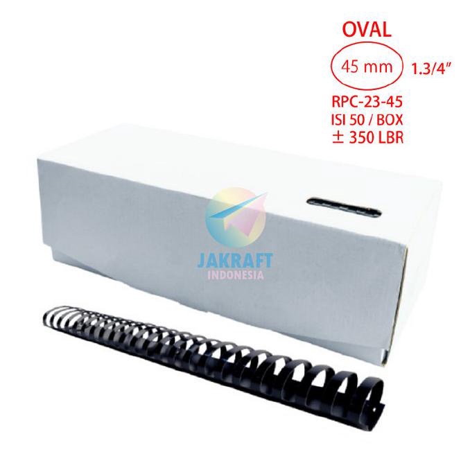 

Sale Spiral Plastik Jilid 45 Mm 23 Lubang Folio F4 Isi 50 Joyko 1.3/4" Inch