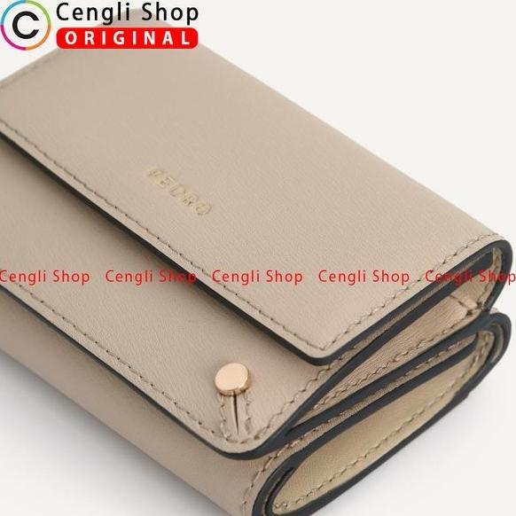 Ready, Dompet Wanita Pedro Original Kulit Asli Branded Cream Pw005 Ammanilah