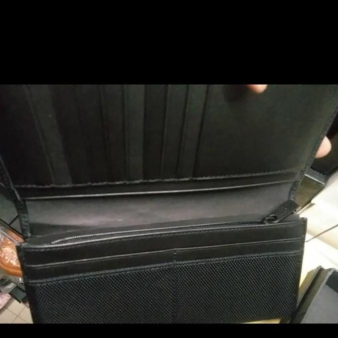 Promo Dompet Tumi Id Lock Breast Pocket Kanvas Hitam Pria Wanita Kulit Excuseegurl