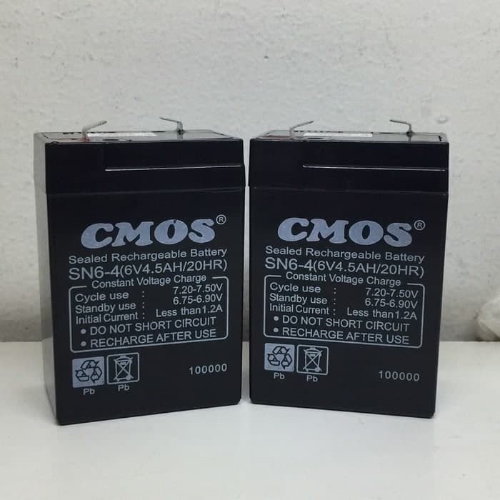 Ready Accu Kering / Baterai 6V 4.5Ah CMOS Original