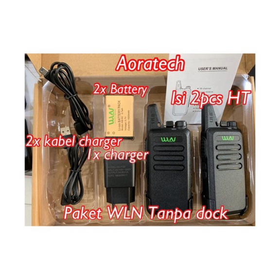 Stok Banyak Walkie Talkie WLN HT KDC1 Radio KD-C1 (isi 2pcs) - Hitam 888s 888 ORIGINAL ➘✣✰