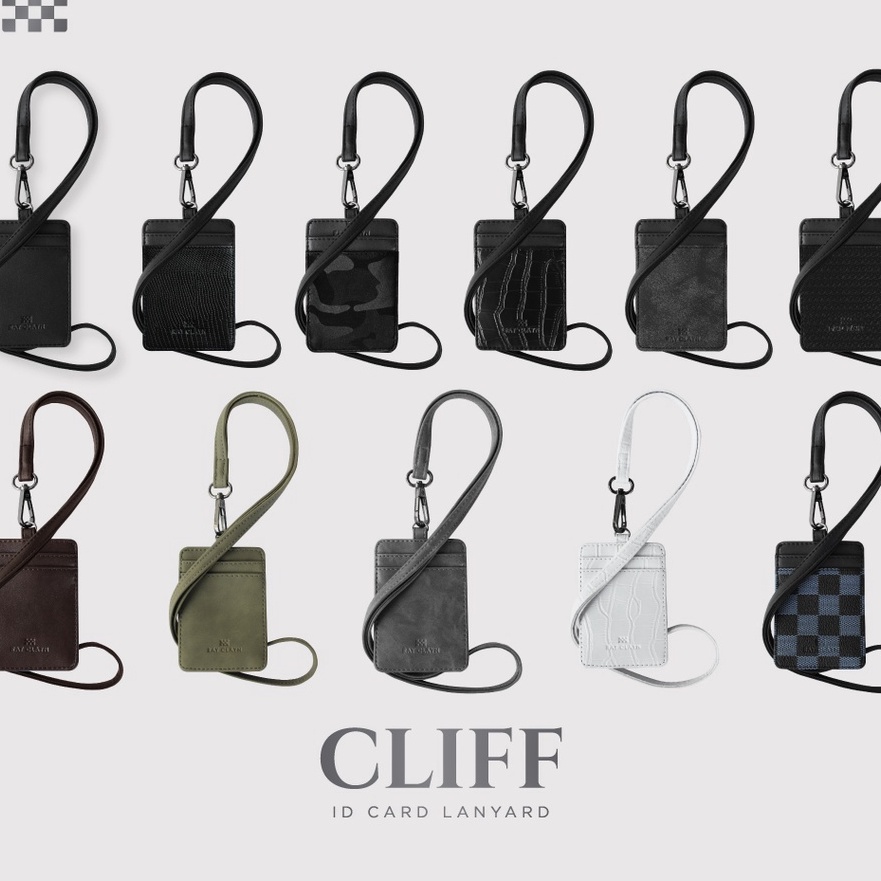 

12.12 MALL Ray Cláyn - ID Card Lanyard / Name Tag / Lanyard ID Cardholder Kulit / Gantungan Kartu ID !