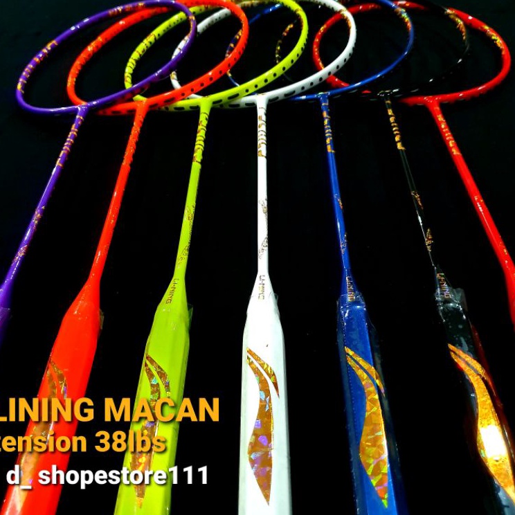 ✨COD✨ Raket badminton Lining T series 38 lbs 