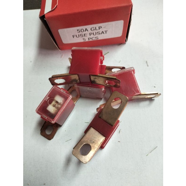 5pcs sekring skring fuse fusat pusat 50A glp kaki samping pendek