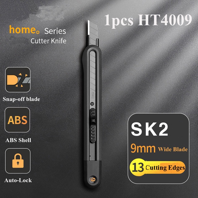 

Pisau Cutter Auto Lock Snap Off Blade 13 Cutting Edges SK2 9mm Ori