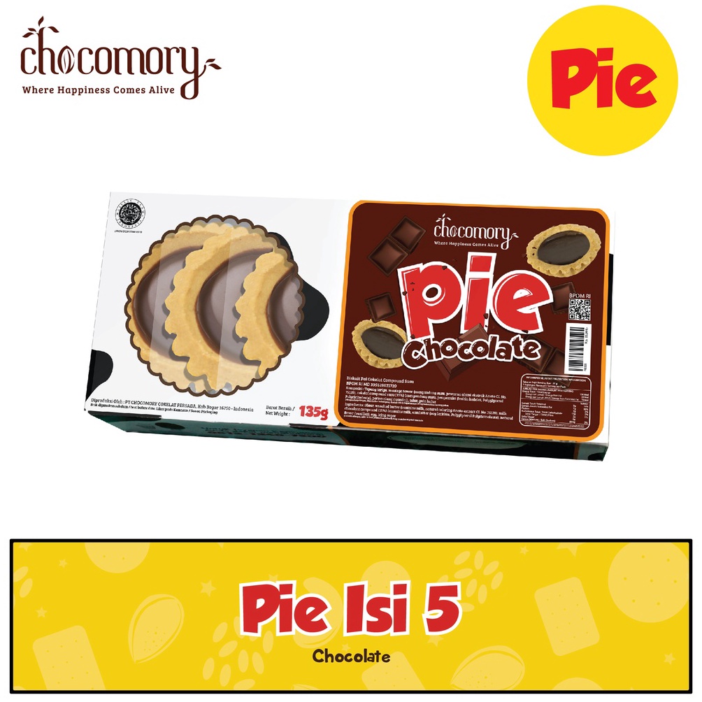 

Ready stock Chocomory Choco Pie Isi 5 150 Gr - 1 Pc AFK
