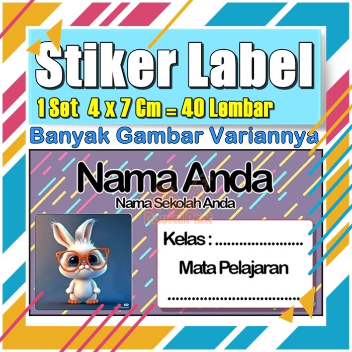 

Stiker Label Nama Buku Pelajaran Anak Karakter Hewan Lucu Cute Murah Sticker Kecil Banyak 20 Lembar Anime Vol-204