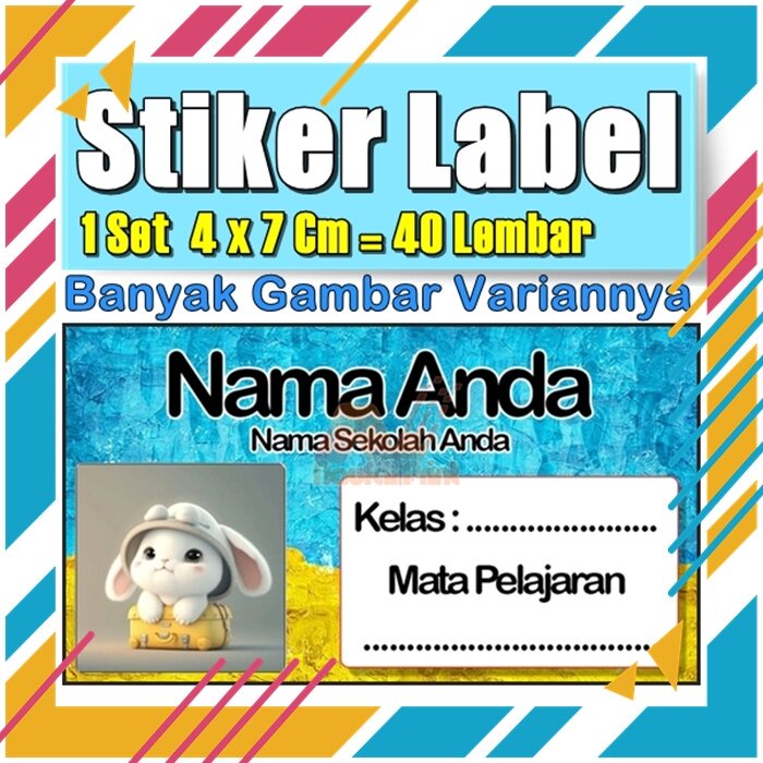 

Stiker Label Nama Buku Pelajaran Anak Karakter Hewan Lucu Cute Murah Sticker Kecil Banyak 20 Lembar Anime Vol-208