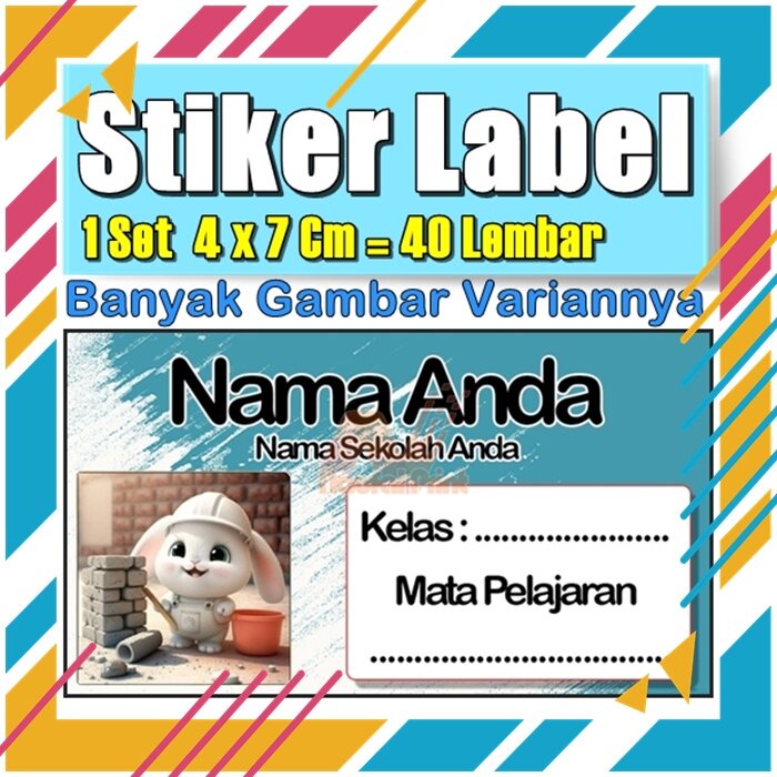 

Stiker Label Nama Buku Pelajaran Anak Karakter Hewan Lucu Cute Murah Sticker Kecil Banyak 20 Lembar Anime Vol-290