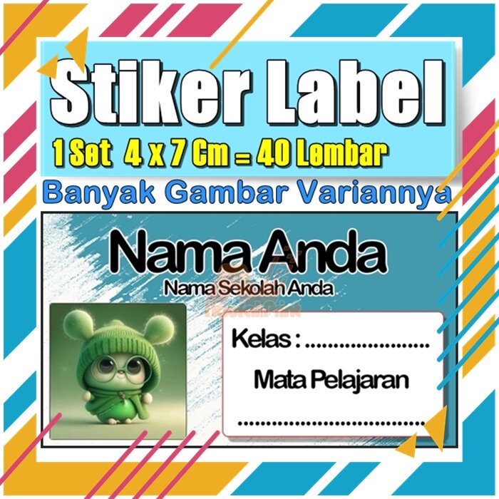 

Stiker Label Nama Buku Pelajaran Anak Karakter Hewan Lucu Cute Murah Sticker Kecil Banyak 20 Lembar Anime Vol-282