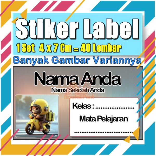 

Stiker Label Nama Buku Pelajaran Anak Karakter Hewan Lucu Cute Murah Sticker Kecil Banyak 20 Lembar Anime Vol-325