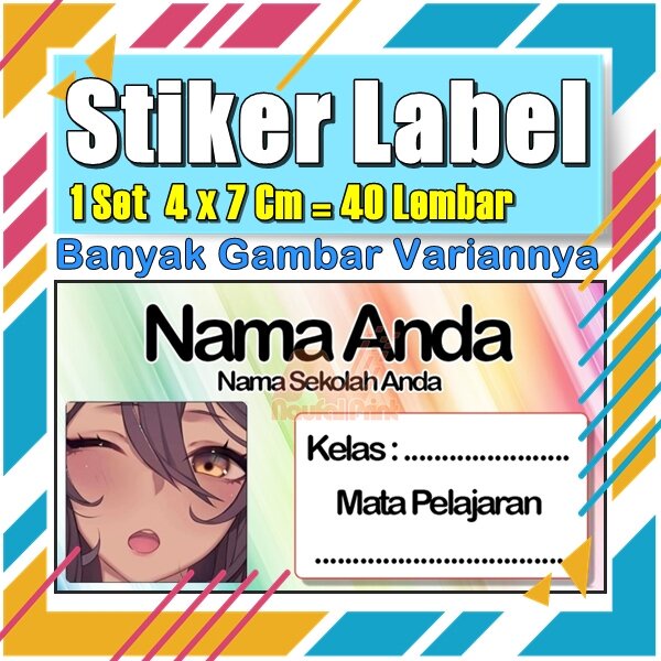 

Stiker Label Nama Buku Pelajaran Anak Karakter Hewan Lucu Cute Murah Sticker Kecil Banyak 20 Lembar Anime Vol-480