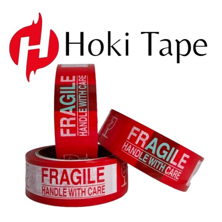 

HJLG3879 PALING AMPUH>>> LAKBAN fragile 48mm*100yard HOKI TAPE— 4 in 1___034