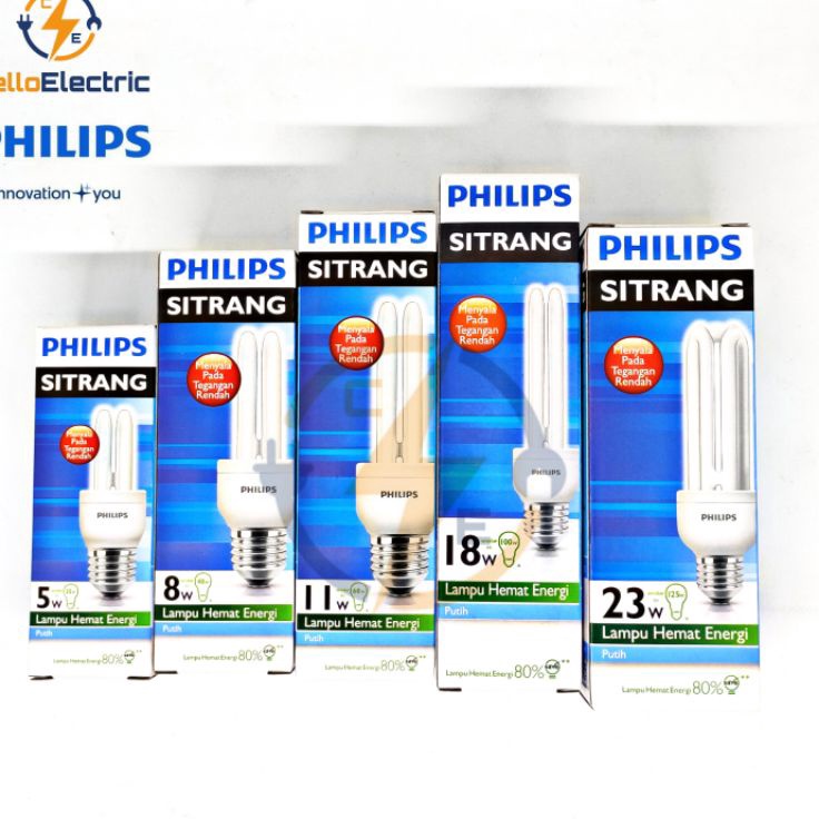 ➢ Philips Sitrang 5watt 8watt 11watt 18watt 23watt / Lampu Philips 5w 8w 11w 18w 23w / Lampu Jari Pu