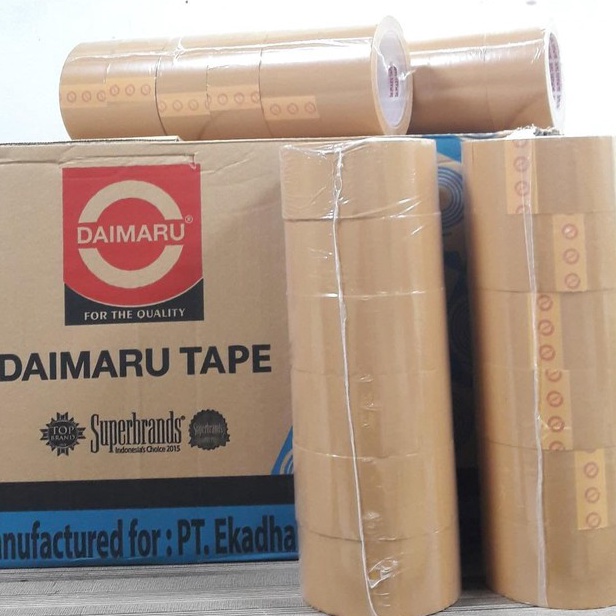 

KZRF3801 STOK SIAP 【COD Lakban Daimaru Tape Isolasi Coklat 2 inch x 90 Yard