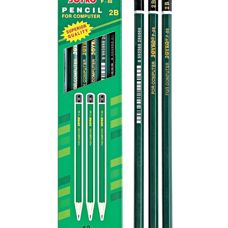 

꧁ L 8913 [PAM] Pensil 2B Joyko P-88 Hijau (12 Pcs) 5.5 COD Ð