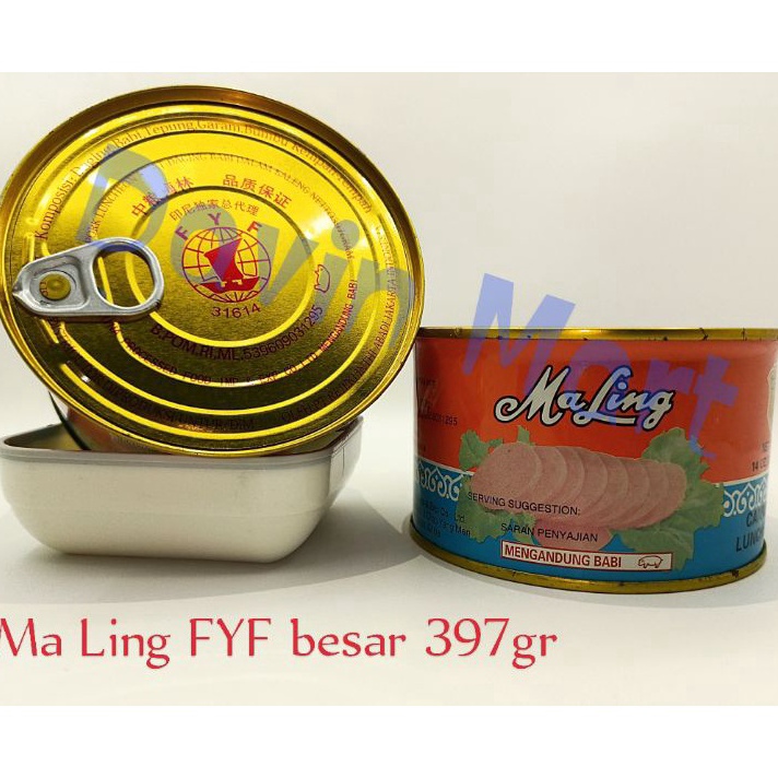 

XIII 21107 Maling FYF Ham Babi Luncheon Pork non HALAL 397 gram TERMURAH ズ