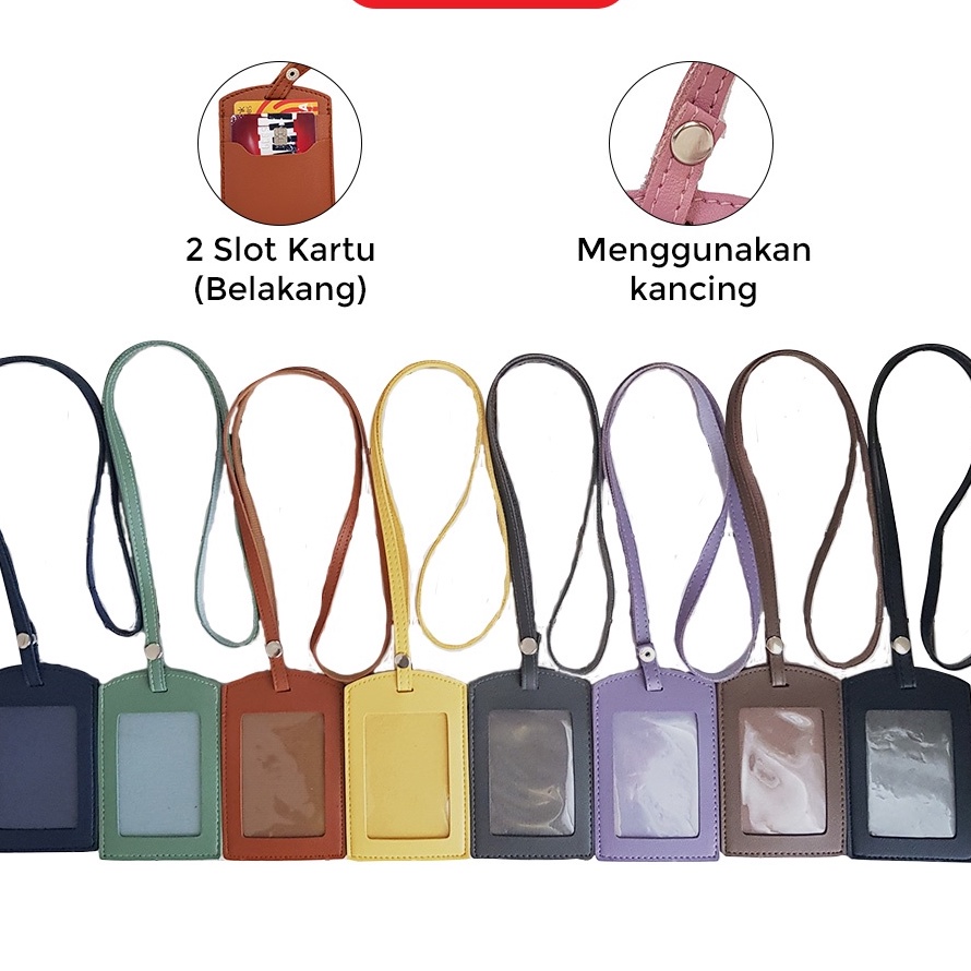 

BXCY0124 9.9 BRANDS FESTIVAL ID Card Tag Kancing Name Tag Kancing ID Holder Card Kancing Kulit Lanyard Kancing Termurah PU Leather Lanyard NameTag ID