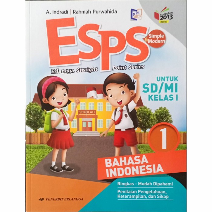 Buku ESPS Bahasa Indonesia Kelas 1 Penerbit Erlangga