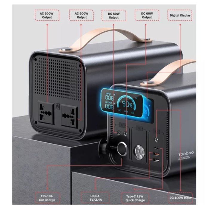 Yoobao En600W Power Station 96000Mah 600W Pd18 Power Outdoor