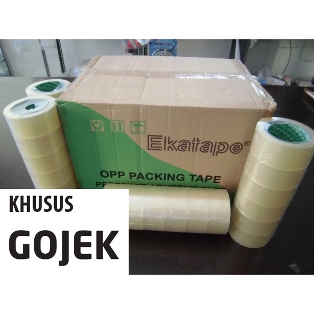 

HOT SALE Lakban Opp EKA Coklat/Bening, 72 yard/Dus (12slop/72roll) KHUSUS GOJEK